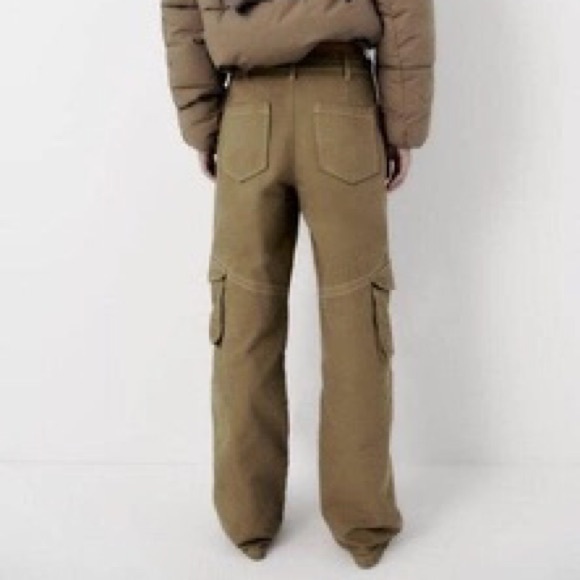 NWT Zara Full Length Cargo Khaki Pants Bloggers fav. - Picture 6 of 7